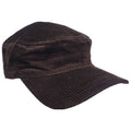 Vintage Rustic Striped Cap – Deep Dark Brown | Style Club Drip